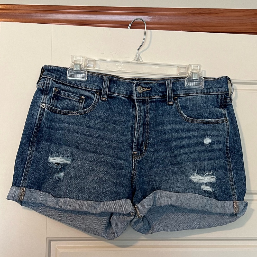Old Navy | distressed boyfriend kid ride denim jean shorts